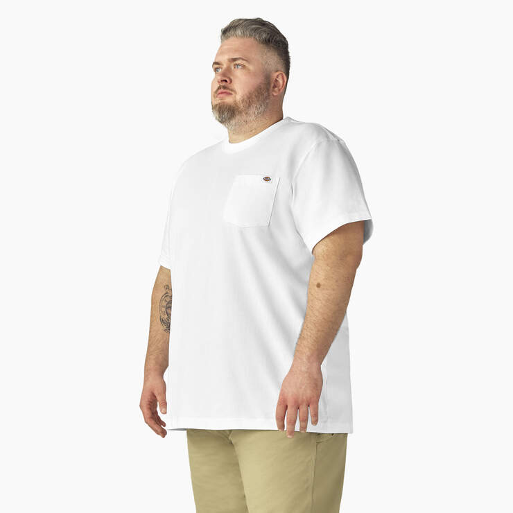 Heavyweight Short Sleeve Pocket T-Shirt - White (WH) image number 7