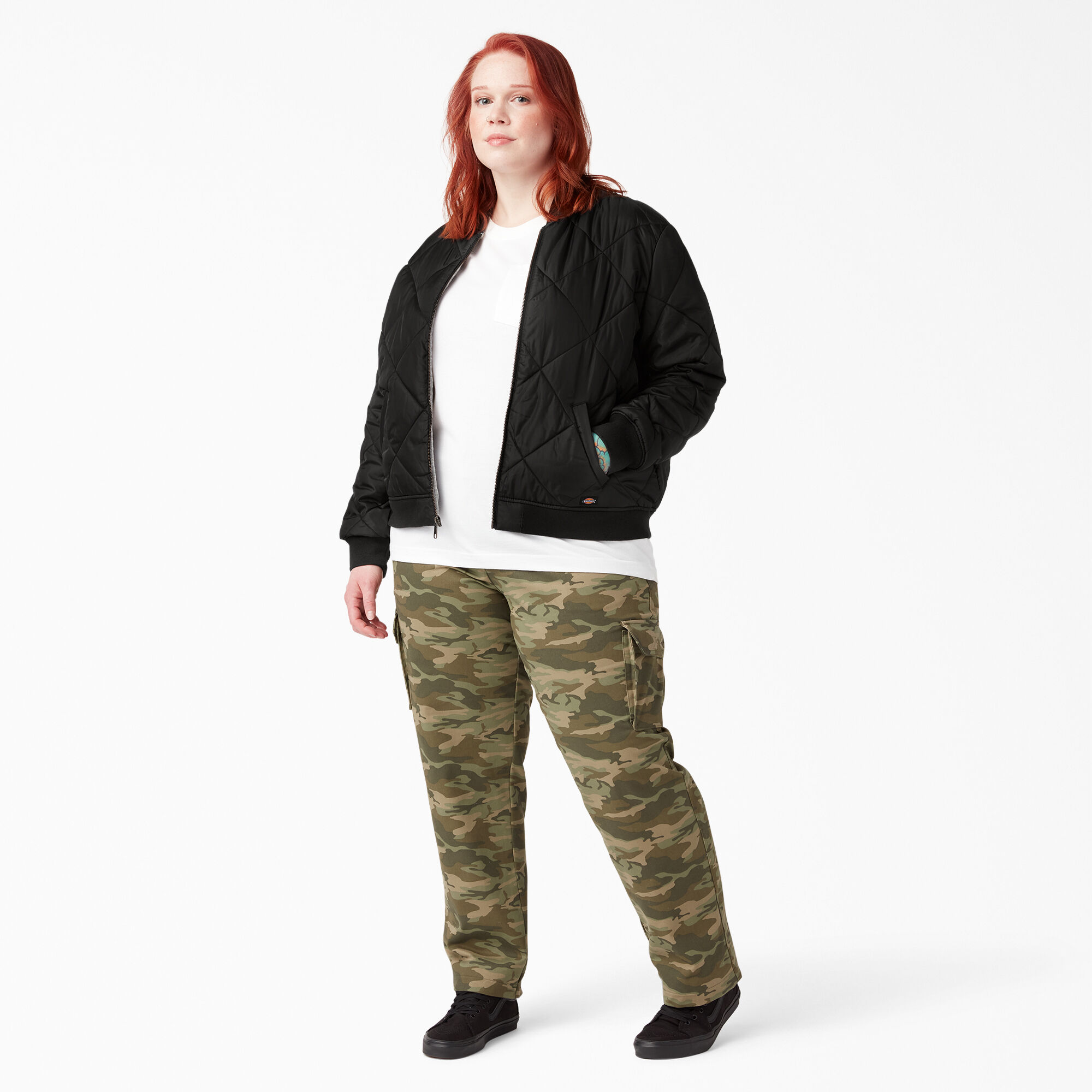 Women s Plus Quilted Bomber Jacket Dickies US
