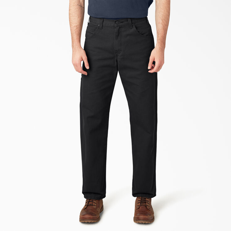 Relaxed Fit Heavyweight Duck Carpenter Pants - Rinsed Black &#40;RBK&#41;