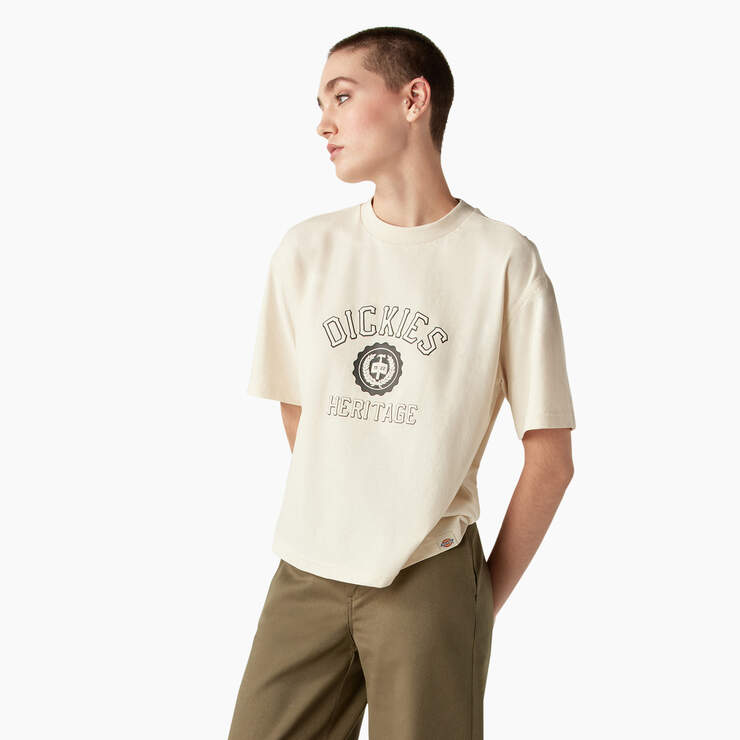 Women’s Oxford Graphic T-Shirt - Stone Whitecap Gray (SN9) image number 3