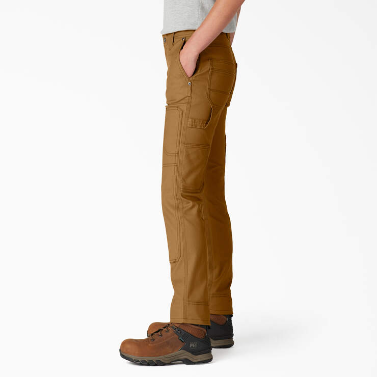 Women's FLEX DuraTech Straight Fit Pants - Brown Duck (BD) image number 3