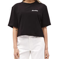 Dickies Girl Juniors' Spiral Check Short Sleeve T-Shirt - Black/White (BKW)