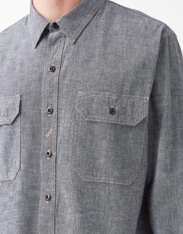 Dickies 1922 Long Sleeve Work Shirt - Rinsed Black &#40;RBK&#41;