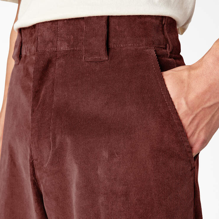 Regular Fit Corduroy Pants - Fired Brick (IK9) image number 9