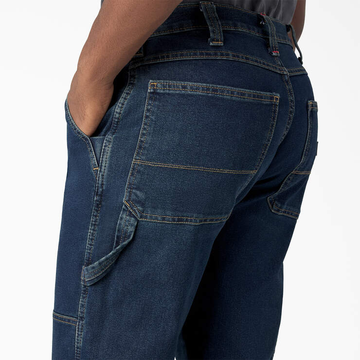 FLEX Relaxed Fit Double Knee Jeans - Dark Denim Wash (DWI) image number 8