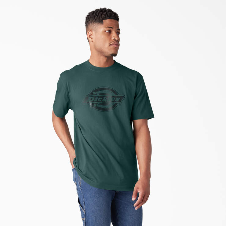 Short Sleeve Heavyweight Logo T-Shirt - Mallard Green (MG1) image number 4