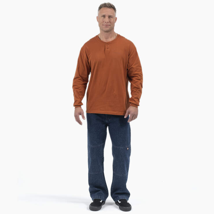 Long Sleeve Henley T-Shirt - Gingerbread Brown (IE) image number 3