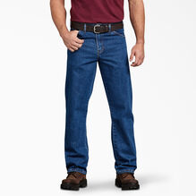 Regular Straight Fit 5-Pocket Denim Jeans - Stonewashed Indigo Blue &#40;SNB&#41;