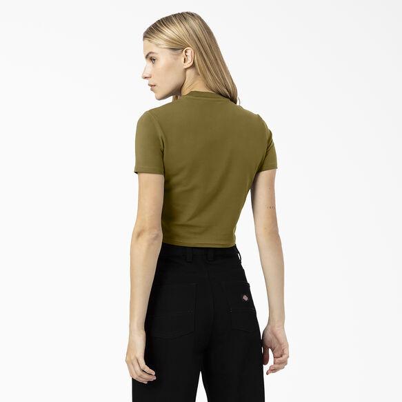 Women&#39;s Maple Valley Logo Cropped T-Shirt - Green Moss &#40;G2M&#41;