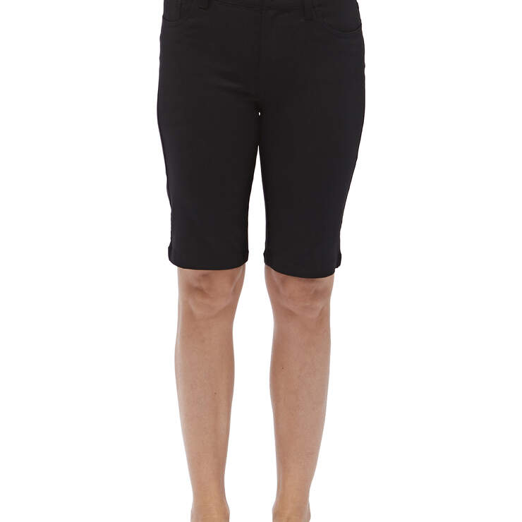 Dickies Girl Juniors' 5-Pocket 11" Bermuda Shorts - Black (BLK) image number 1