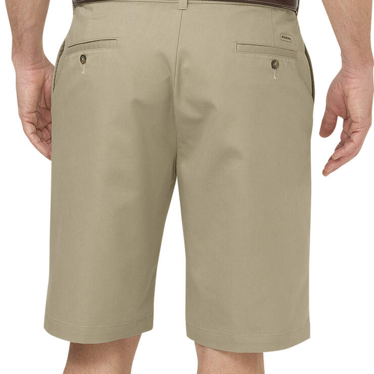 Dickies KHAKI 10" Relaxed Fit Comfort Waist Shorts - Rinsed Desert Sand (RDS) image number 2