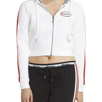 Dickies Girl Juniors' Winners Cup Zip Front Cropped Jacket - White (WH)
