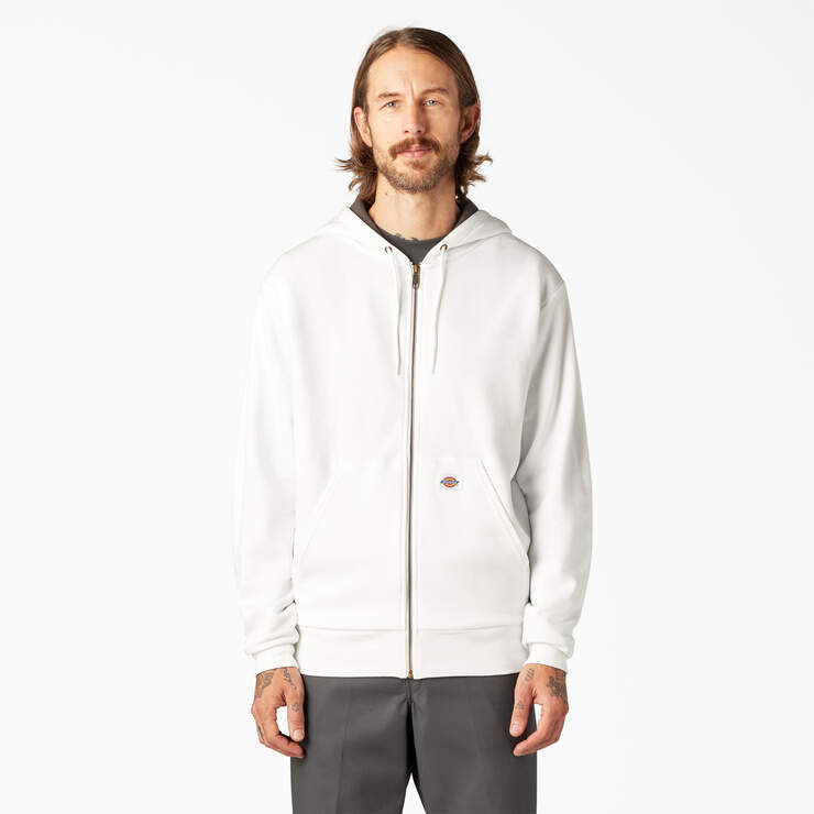 Thermal Lined Fleece Zip Hoodie - White (WH) image number 1