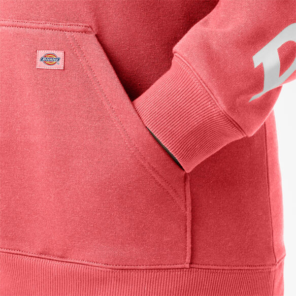 Women&#39;s Plus Heavyweight Logo Sleeve Hoodie - Tea Rose &#40;T1R&#41;