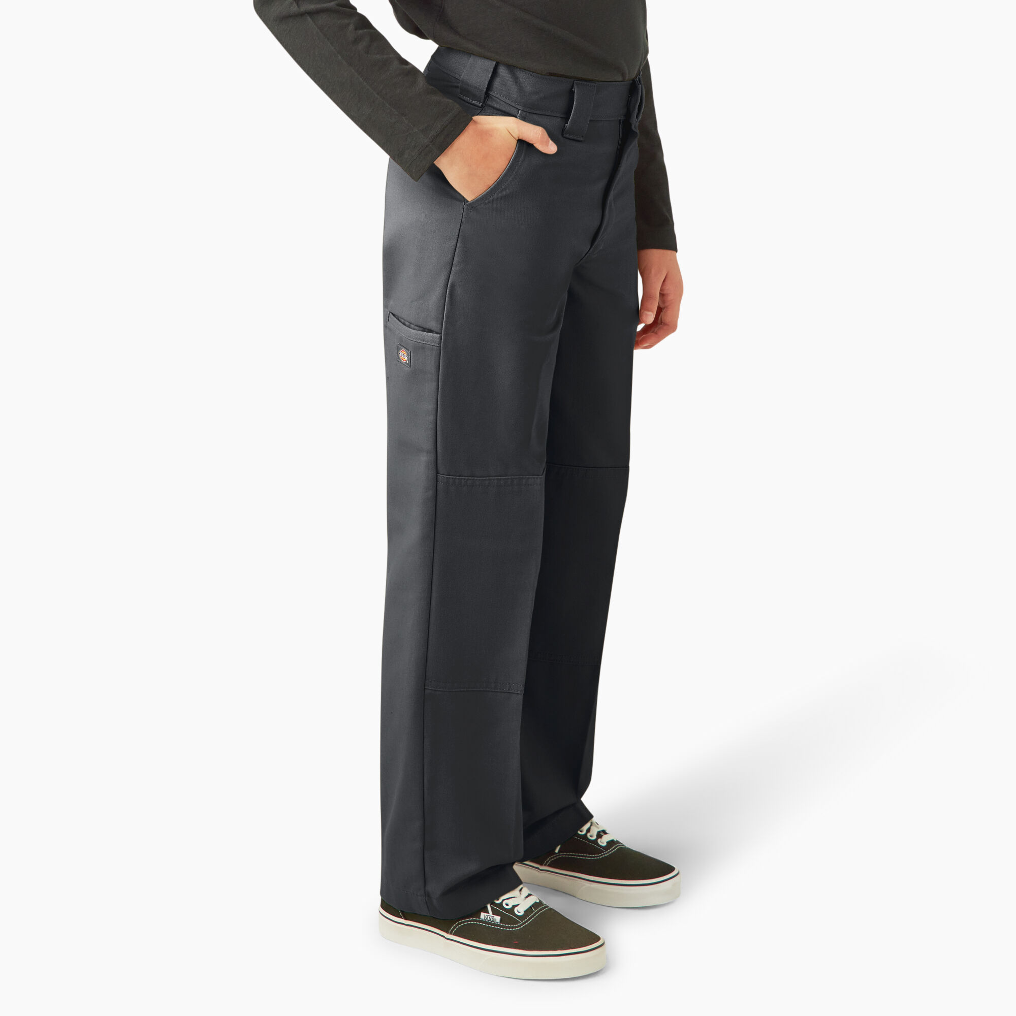 Boys' Relaxed Fit Straight Leg FlexWaist Double Knee Pants