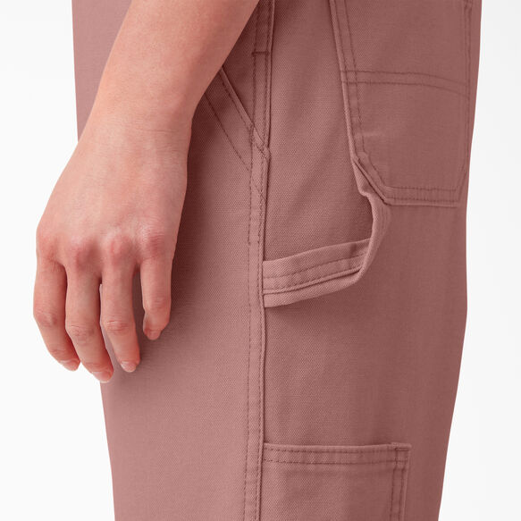 Women&#39;s Relaxed Fit Bib Overalls - Rinsed Ash Rose &#40;RAR&#41;