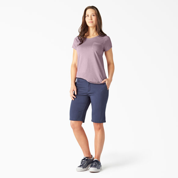 Women&#39;s Cooling Short Sleeve Pocket T-Shirt - Mauve Shadow Heather &#40;VSH&#41;