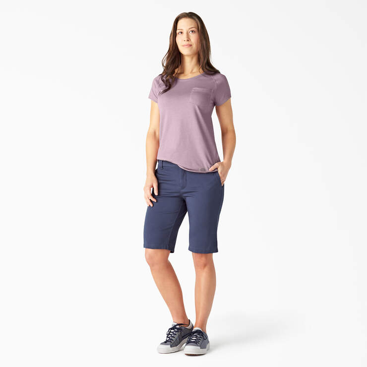 Women's Cooling Short Sleeve Pocket T-Shirt - Mauve Shadow Heather (VSH) image number 3