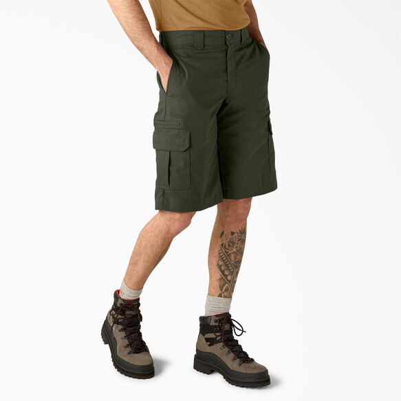 FLEX Relaxed Fit Cargo Shorts, 13&quot; - Olive Green &#40;OG&#41;
