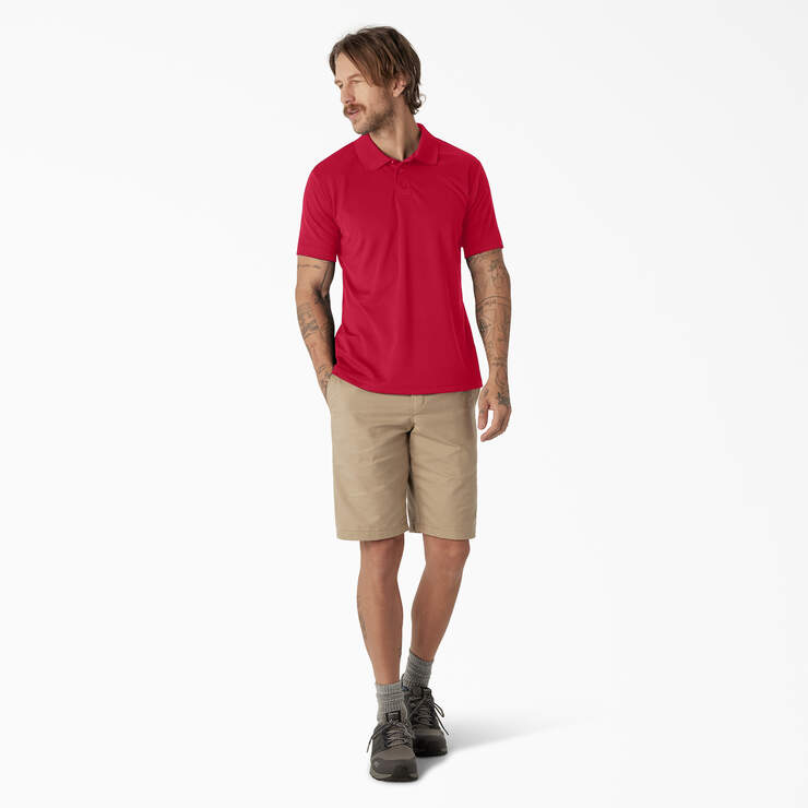 Short Sleeve Performance Polo Shirt - Apple Red (LR) image number 4