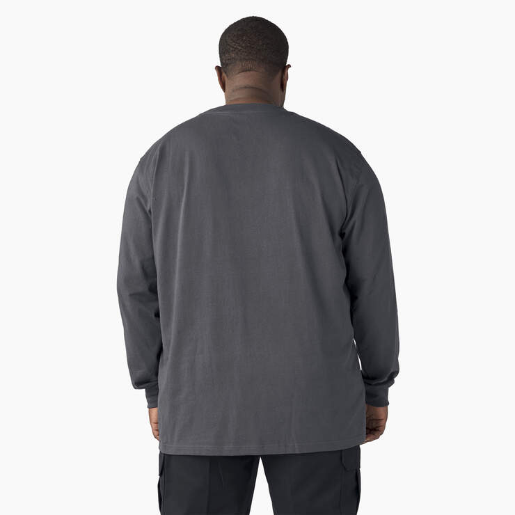 Heavyweight Long Sleeve Pocket T-Shirt - Charcoal Gray (CH) image number 5