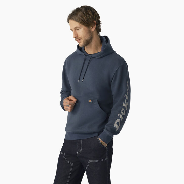 Water Repellent Sleeve Logo Hoodie - Airforce Blue &#40;AF&#41;