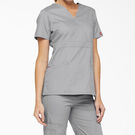 Women&#39;s EDS Signature Mock Wrap Scrub Top - Gray &#40;GY&#41;