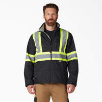 Hi Vis Safety Softshell Jacket - Black (BK)