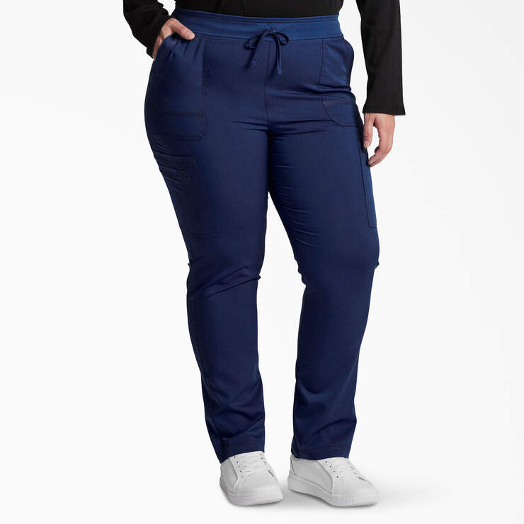 Women's Balance Tapered Leg Cargo Scrub Pants - Navy Blue (NVY) image number 1