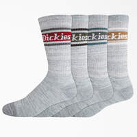 Rugby Stripe Socks, Size 6-12, 4-Pack - Gray (GY)