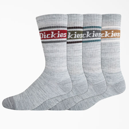 Rugby Stripe Socks, Size 6-12, 4-Pack - Gray &#40;GY&#41;