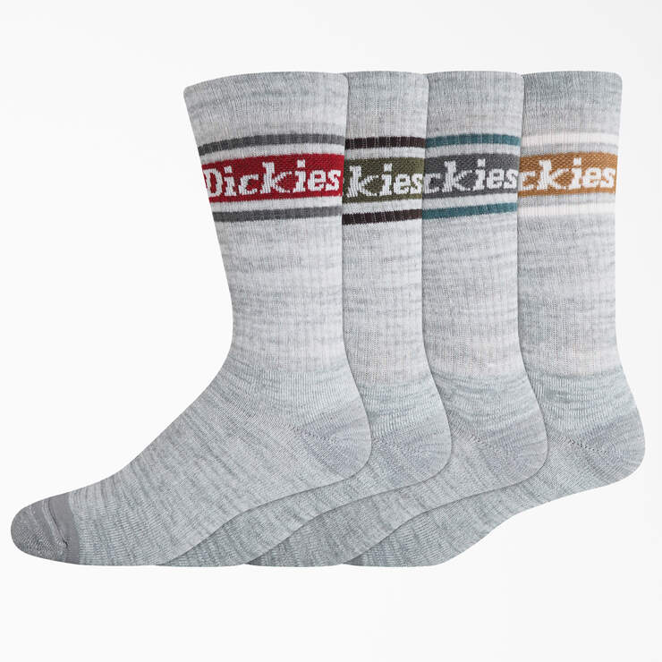 Rugby Stripe Socks, Size 6-12, 4-Pack - Gray (GY) image number 1