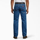 Regular Fit Straight Leg Heavyweight Denim Jeans - Stonewashed Indigo Blue &#40;SNB&#41;