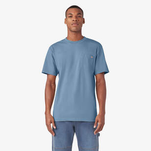 Men Plain Henley Shirt Short Sleeve Pocket T-shirt Summer Casual Tops