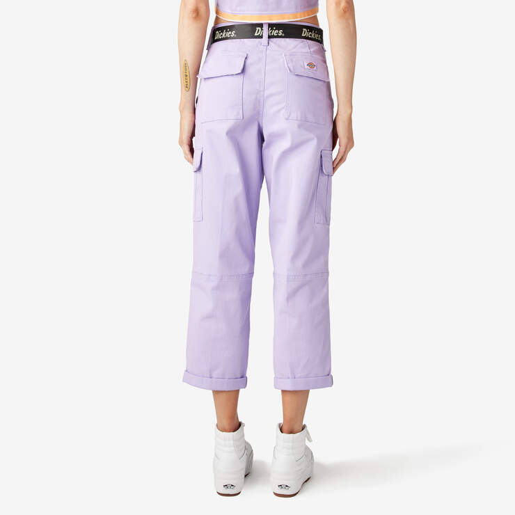 Women's Relaxed Fit Cropped Cargo Pants - Purple Rose (UR2) image number 2