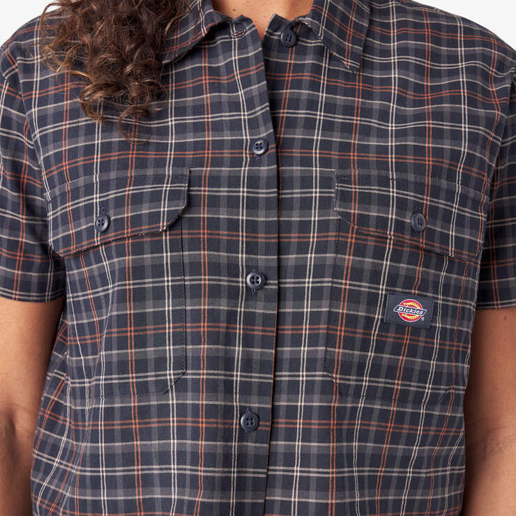 Women’s Surry Cropped Work Shirt - Navy Outdoor Plaid (NDY) image number 7