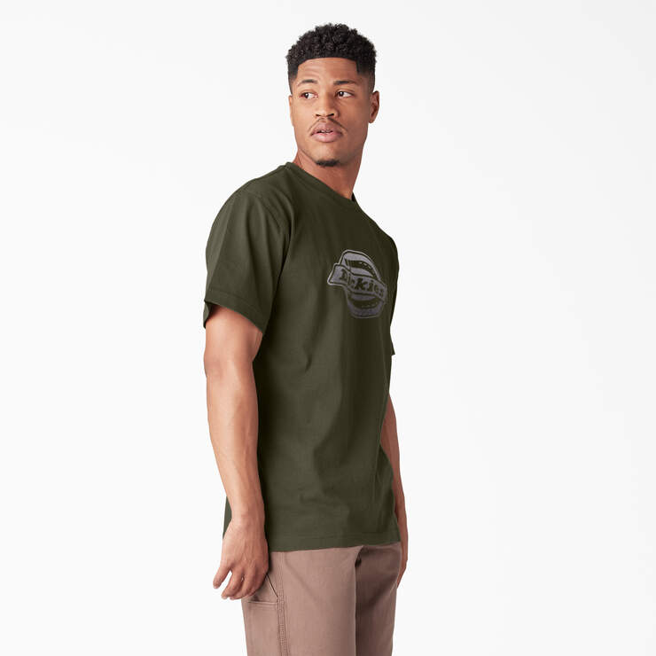 Short Sleeve Logo Graphic T-Shirt - Moss Green (MS) image number 4