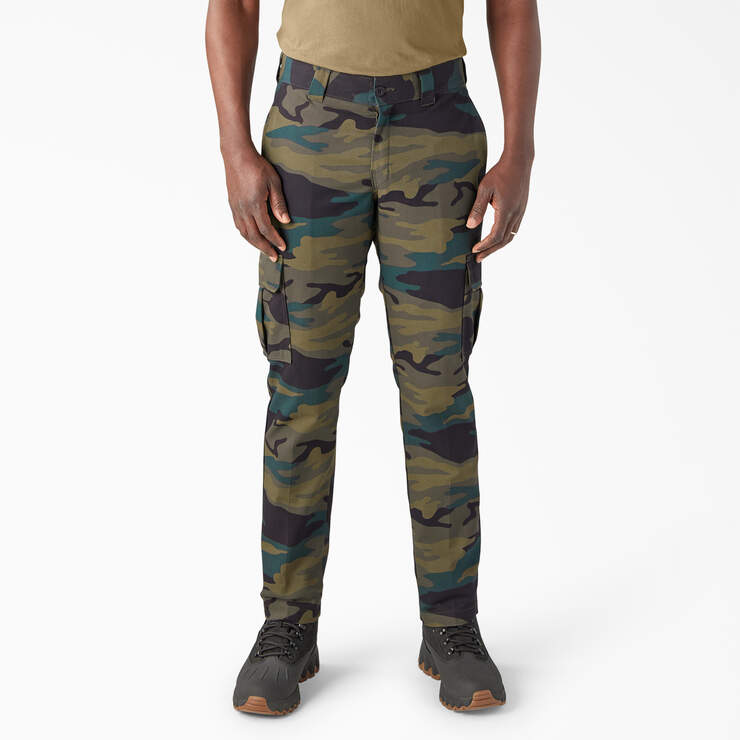 Slim Fit Cargo Pants - Hunter Green Camo (HRC) image number 1