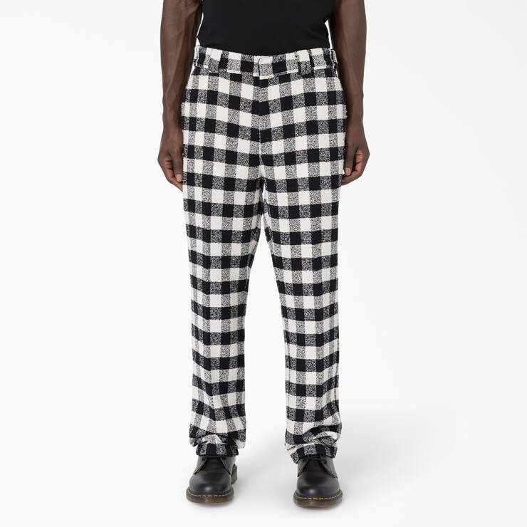 Opening Ceremony Relaxed Fit Tweed 874® Work Pants - Black White Plaid (AWP) image number 3