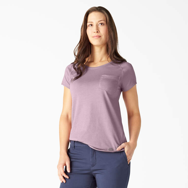 Women's Cooling Short Sleeve Pocket T-Shirt - Mauve Shadow Heather (VSH) image number 1