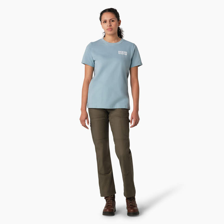 Women's Heavyweight Workwear Graphic T-Shirt - Dockside Blue (DU1) image number 4