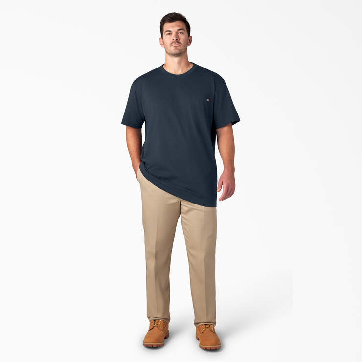 Heavyweight Short Sleeve Pocket T-Shirt - Dark Navy (DN) image number 9