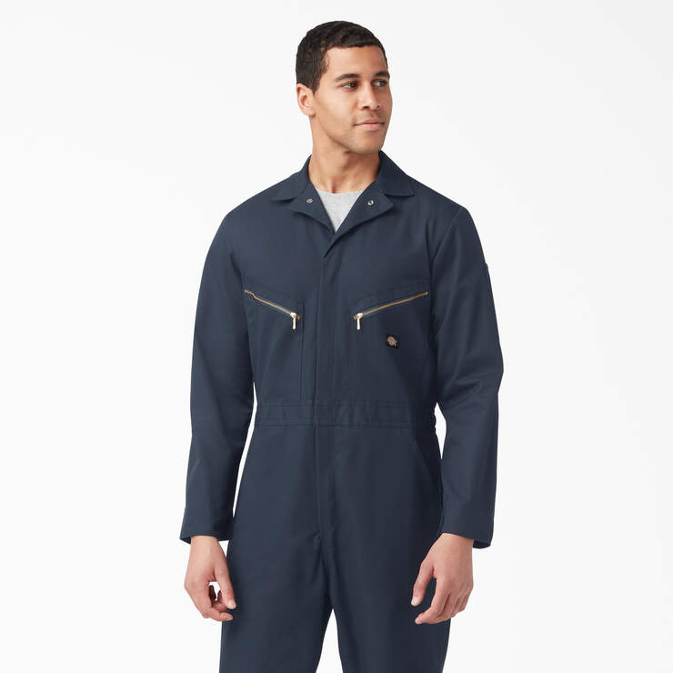 Deluxe Blended Long Sleeve Coveralls - Dark Navy (DN) image number 7