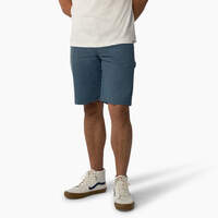 Hickory Stripe Carpenter Shorts, 11" - Azure/Black Hickory Stripe (ASH)