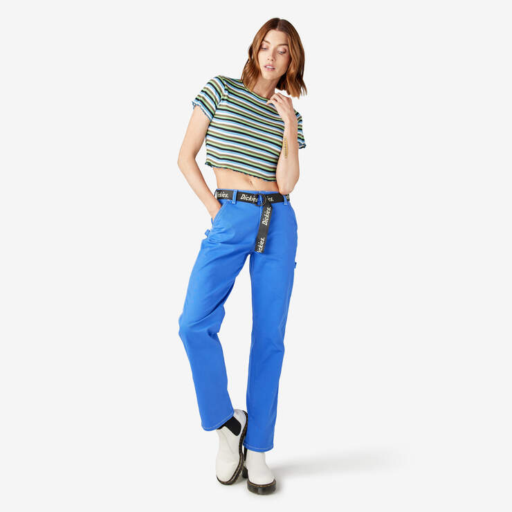 Women's Relaxed Fit Carpenter Pants - Satin Sky (SK2) image number 5