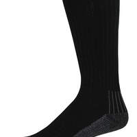 Industrial Heavyweight Cushion Work Boot Length Crew Socks, 3-Pack, Size 9-12 - Black (BK)