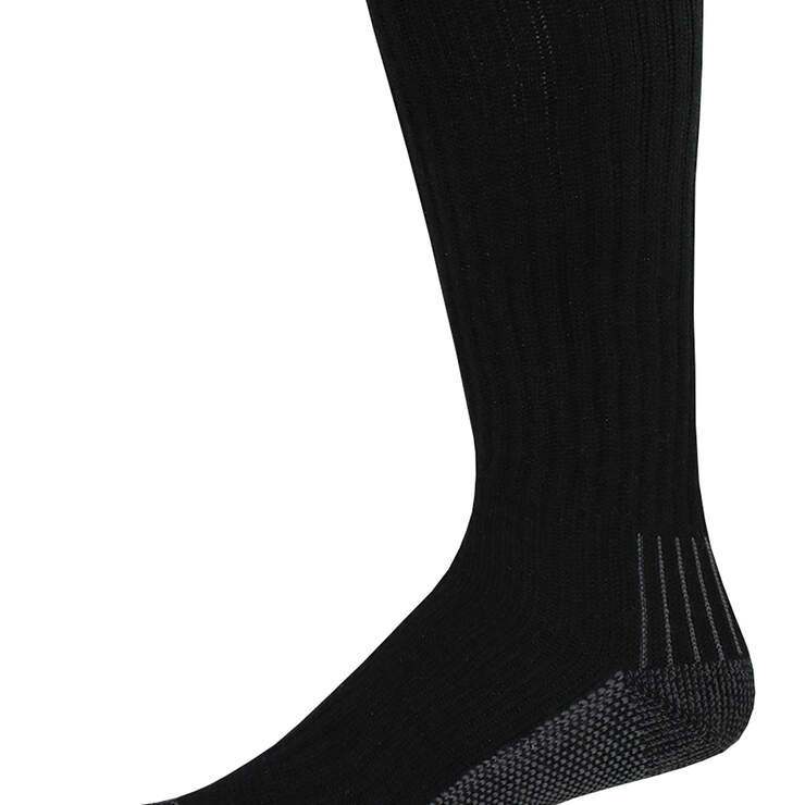 Industrial Heavyweight Cushion Work Boot Length Crew Socks, 3-Pack, Size 9-12 - Black (BK) image number 1