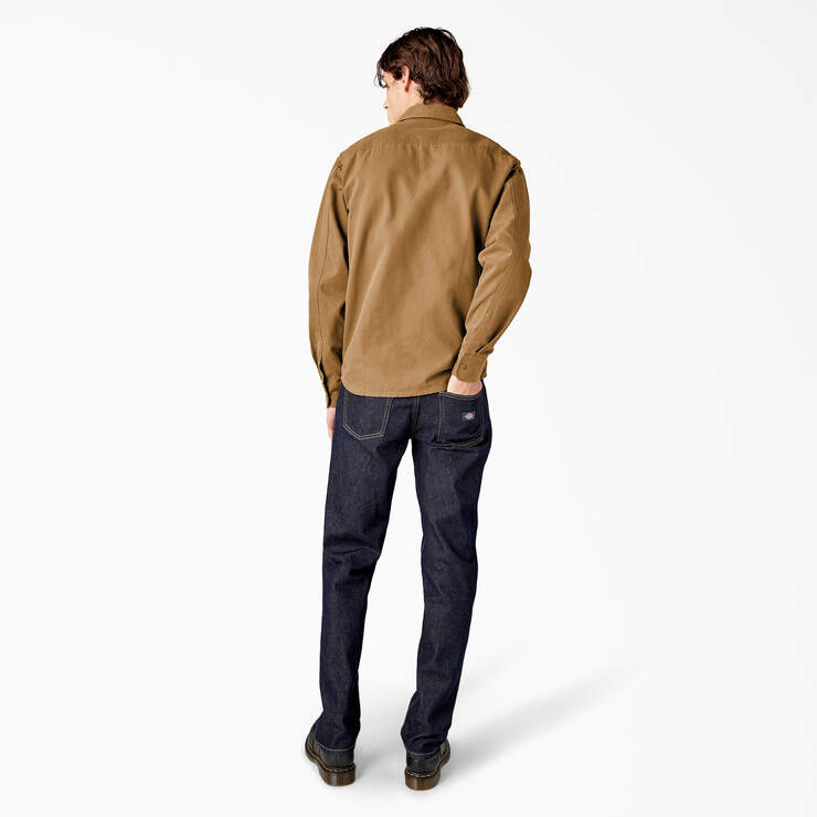 Duck Canvas Long Sleeve Utility Shirt - Stonewashed Brown Duck (SBD) image number 6