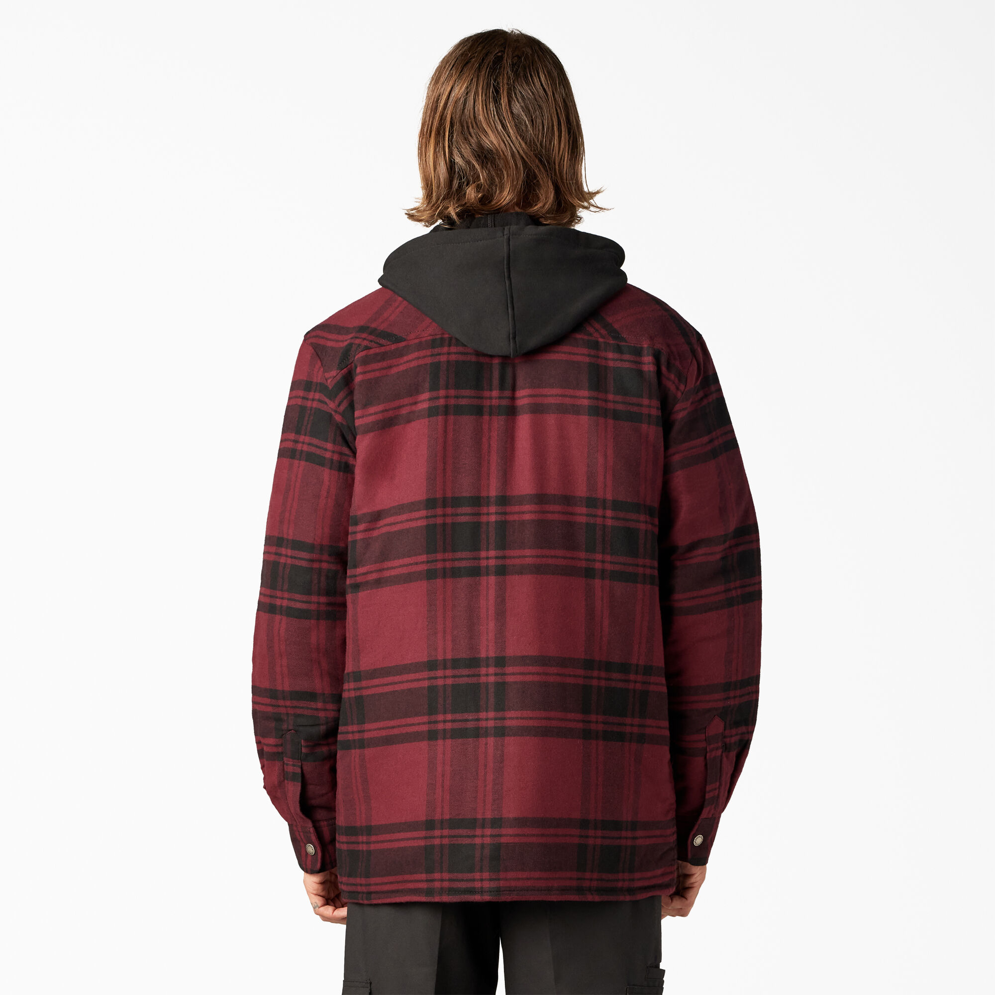 Flannel Hooded Shirt Jacket