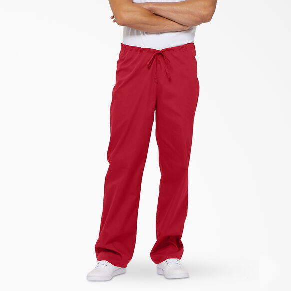 Unisex EDS Signature Drawstring Scrub Pants - RED (RD)